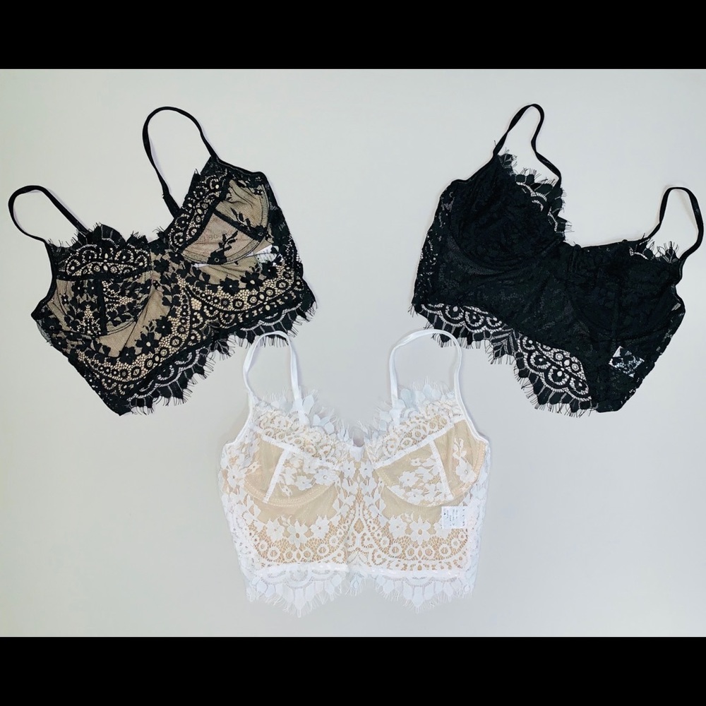 White lace crop top